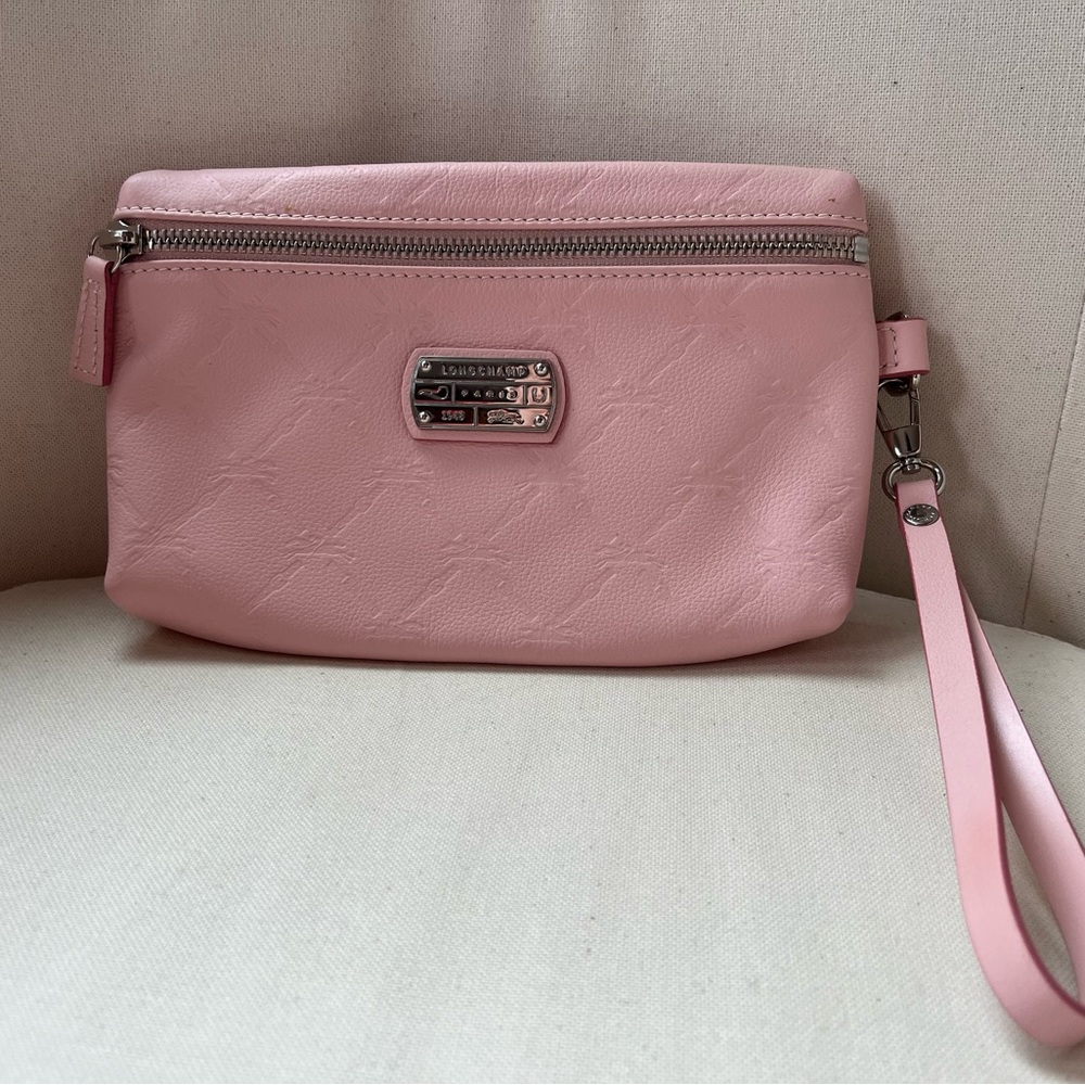 Longchamp leather wristlet